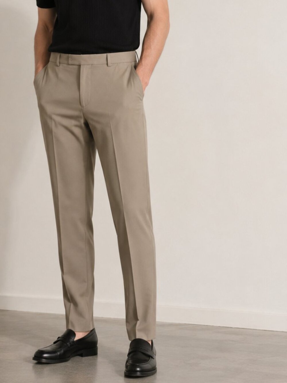 Perry Ellis Men's Classic Dress Pants - Taupe